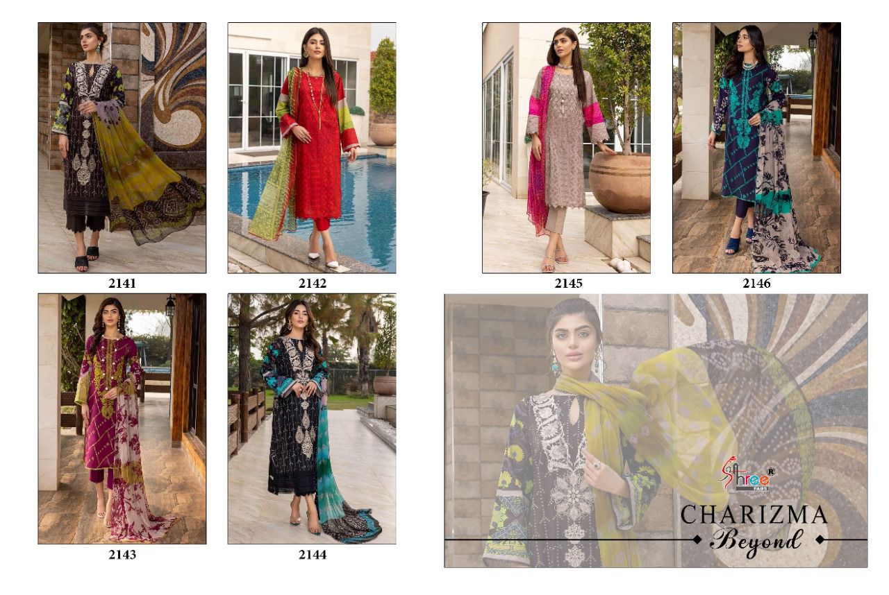 shree fab Charizma Beyond cotton elegant look salwar suit with cotton dupatta catalog