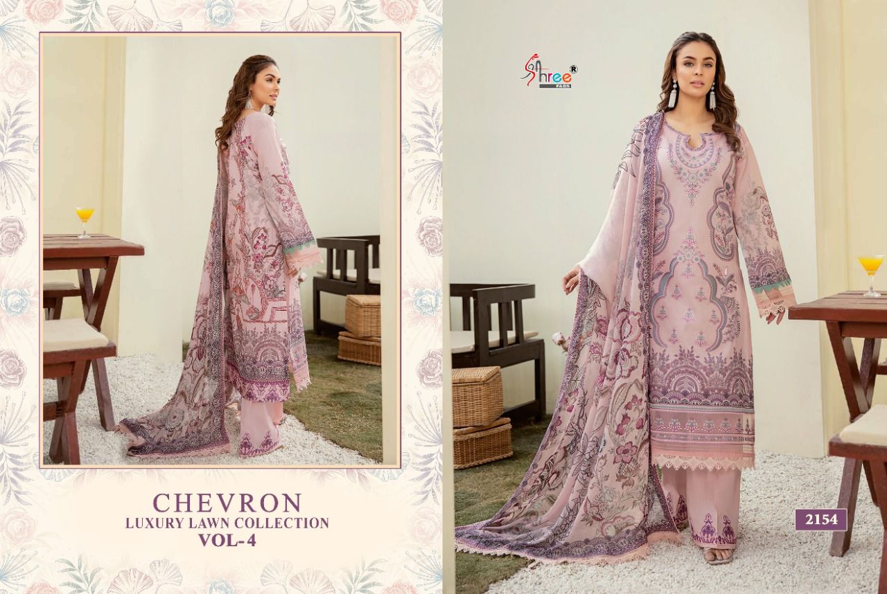 shree fab chevron luxury lawn collection 04 lawn cotton elegant look salwar suit with cotton dupatta catalog