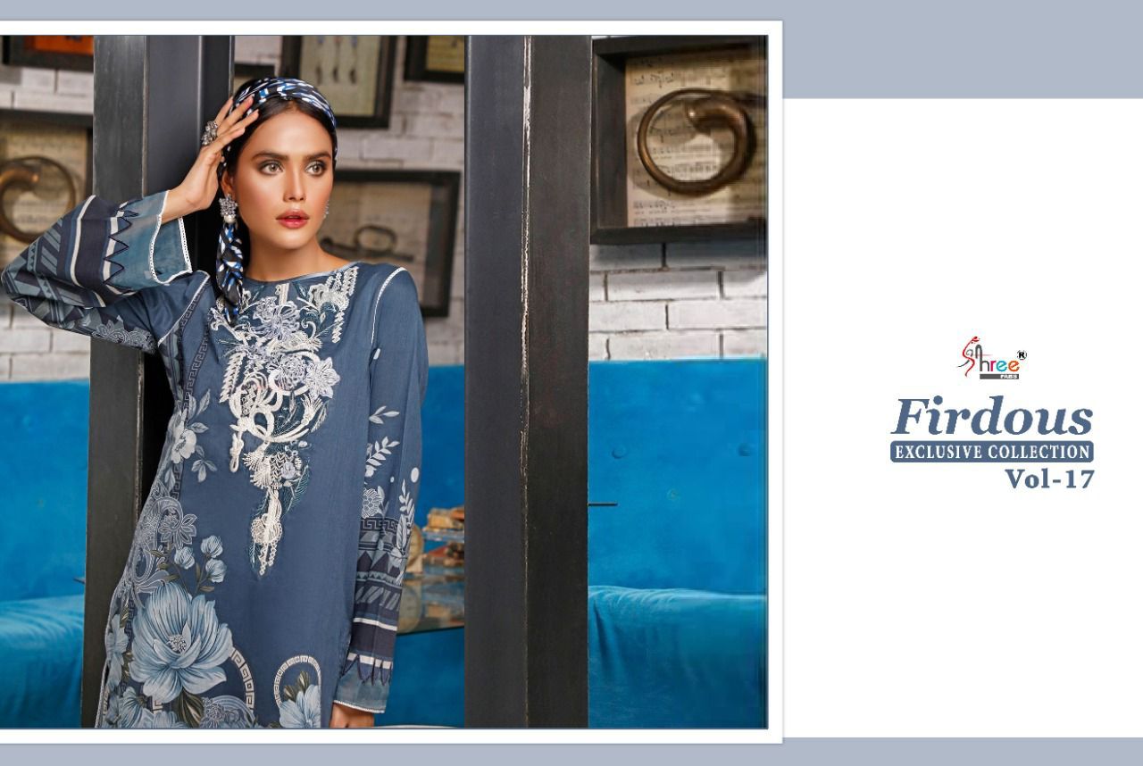 shree fab firdous exclusive collection vol 17  cotton exclusive print  salwar suit with siffon dupatta catalog