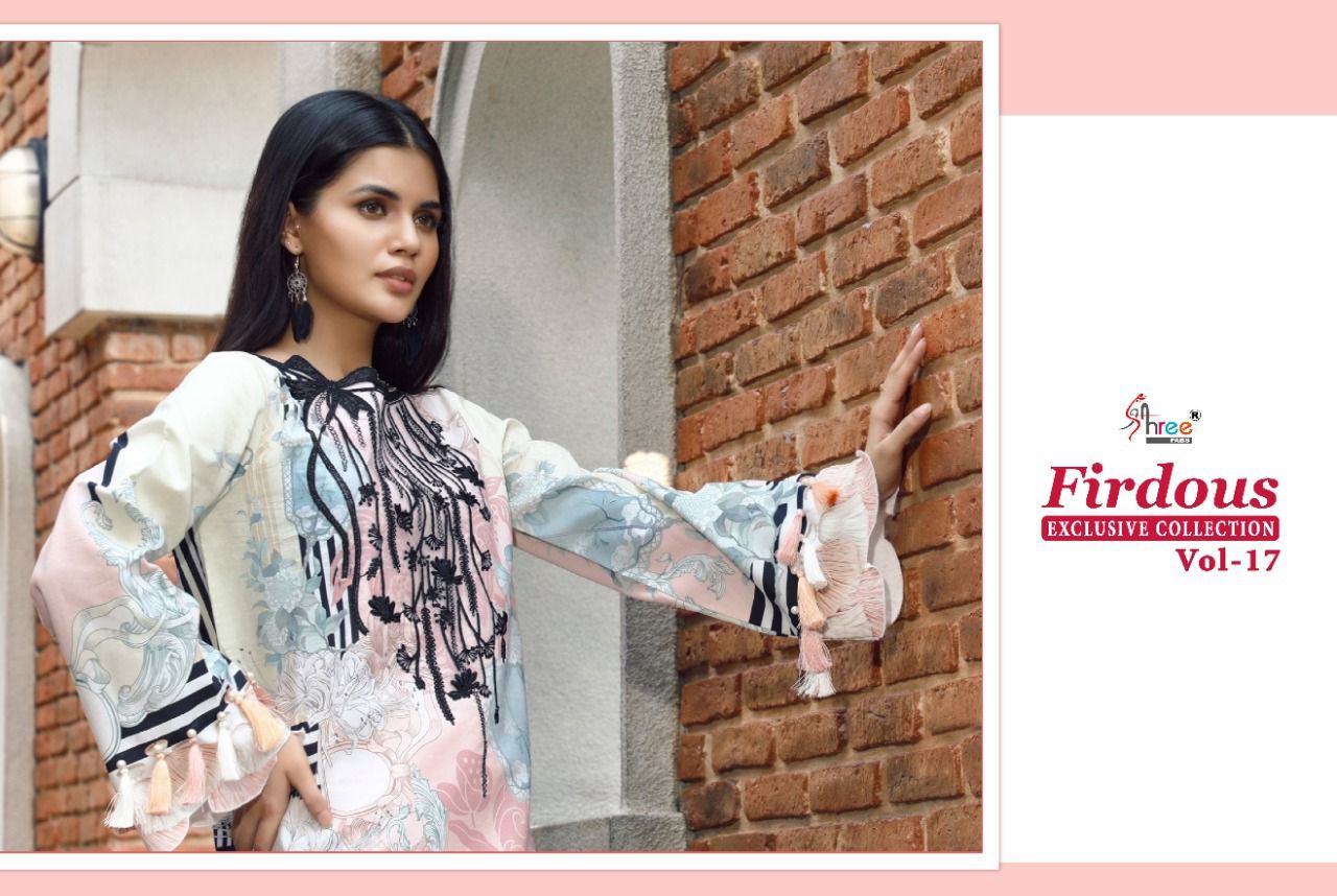 shree fab firdous exclusive collection vol 17  cotton exclusive print  salwar suit with siffon dupatta catalog