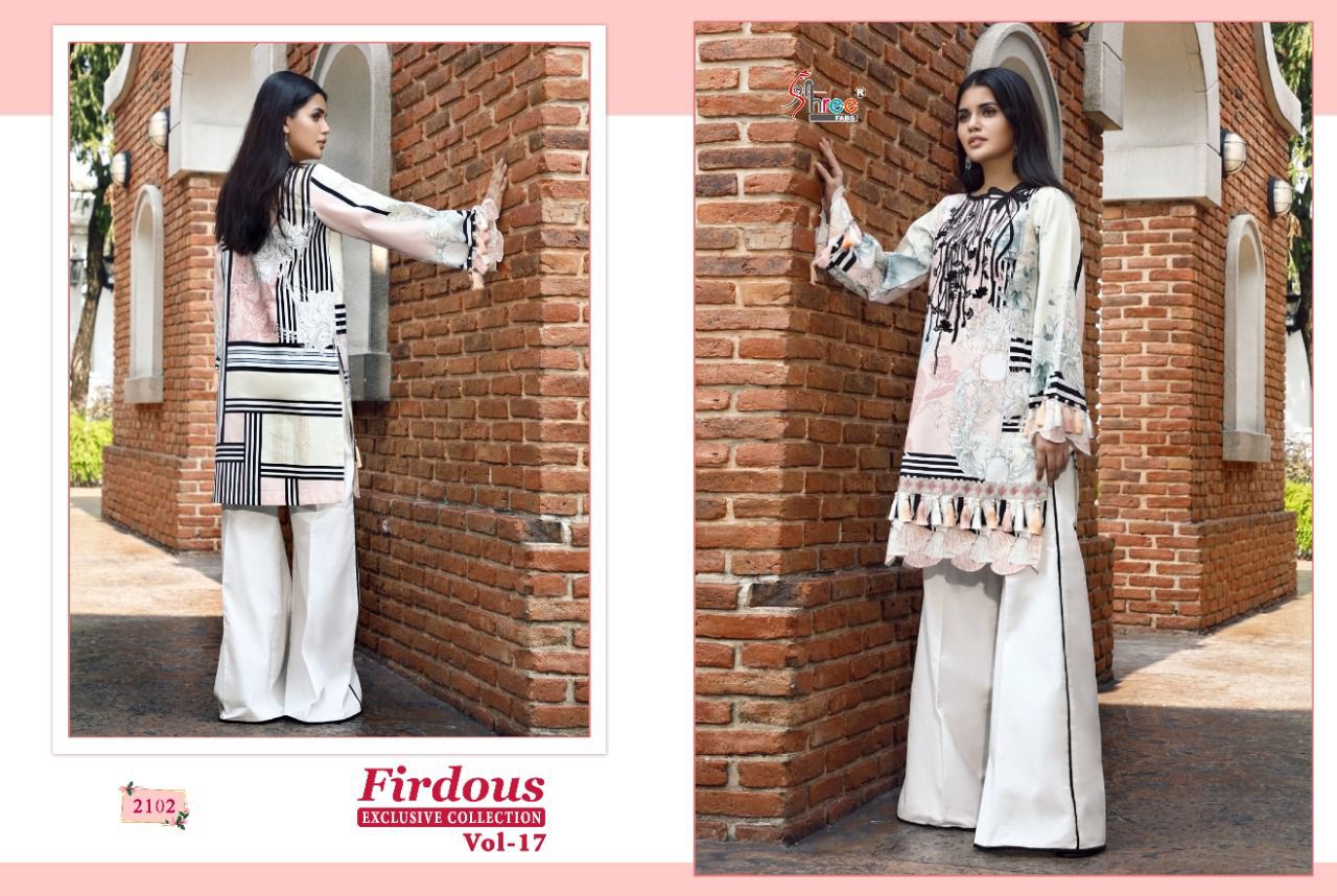 shree fab firdous exclusive collection vol 17  cotton exclusive print  salwar suit with siffon dupatta catalog