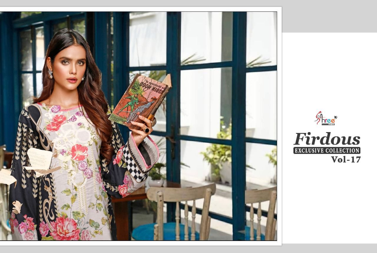 shree fab firdous exclusive collection vol 17  cotton exclusive print  salwar suit with siffon dupatta catalog