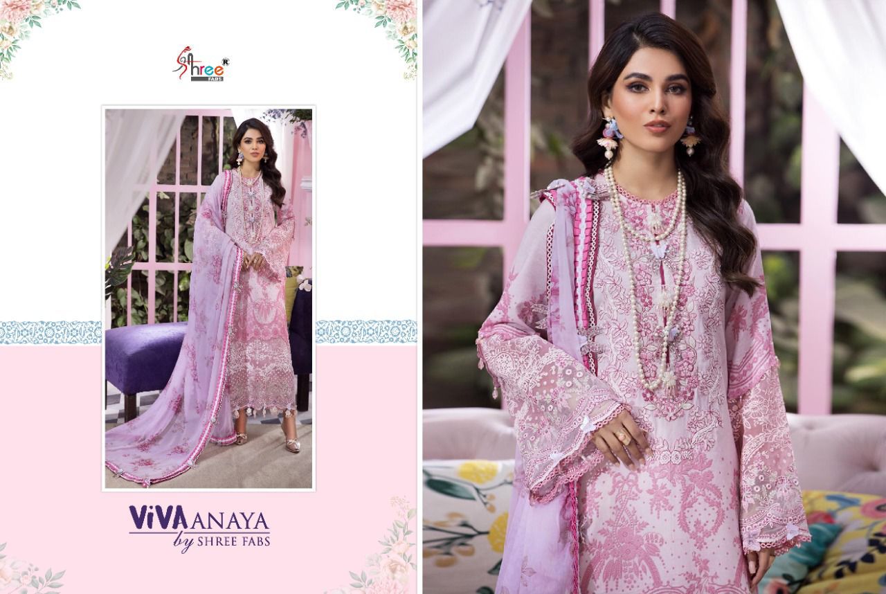 shree fab viva anaya cotton innovative look salwar suit with cotton dupatta catalog