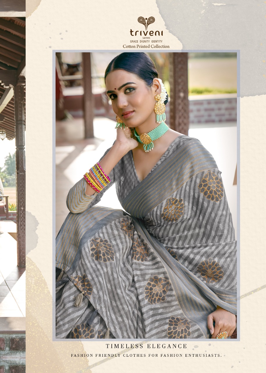 triveni saree aadarshini cotton elegant saree catalog