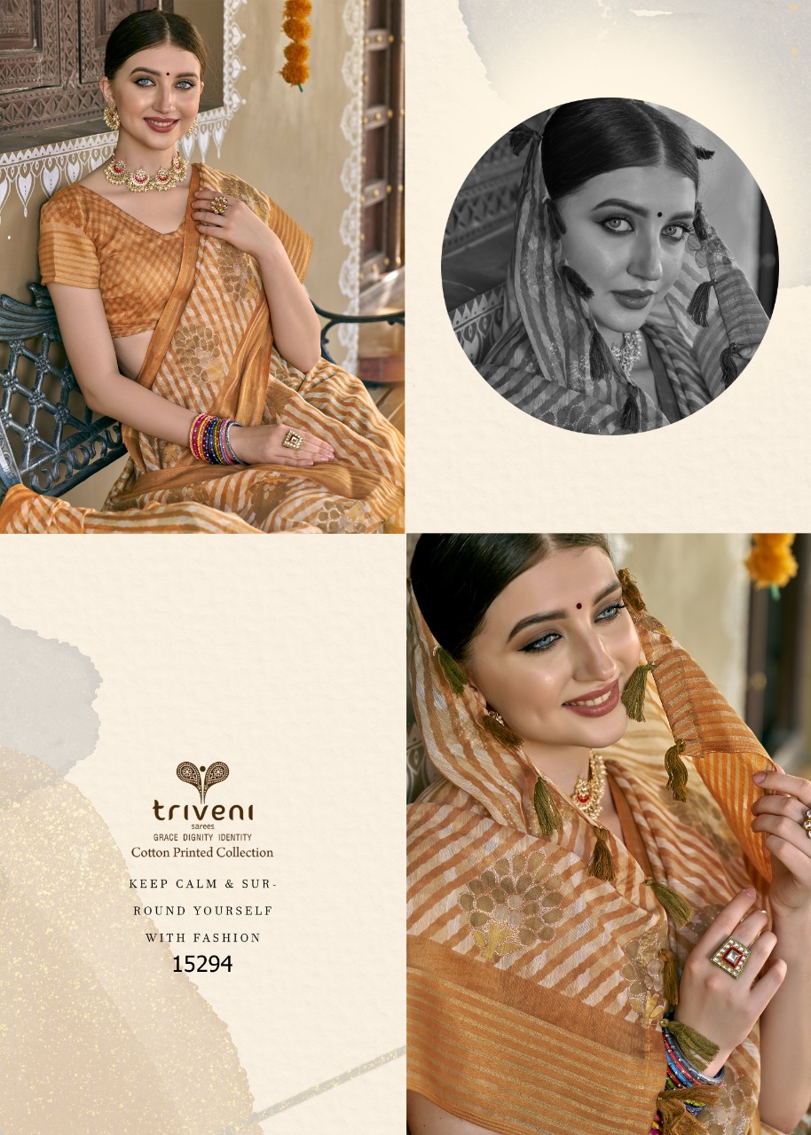 triveni saree aadarshini cotton elegant saree catalog