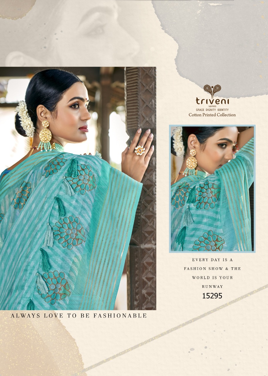 triveni saree aadarshini cotton elegant saree catalog