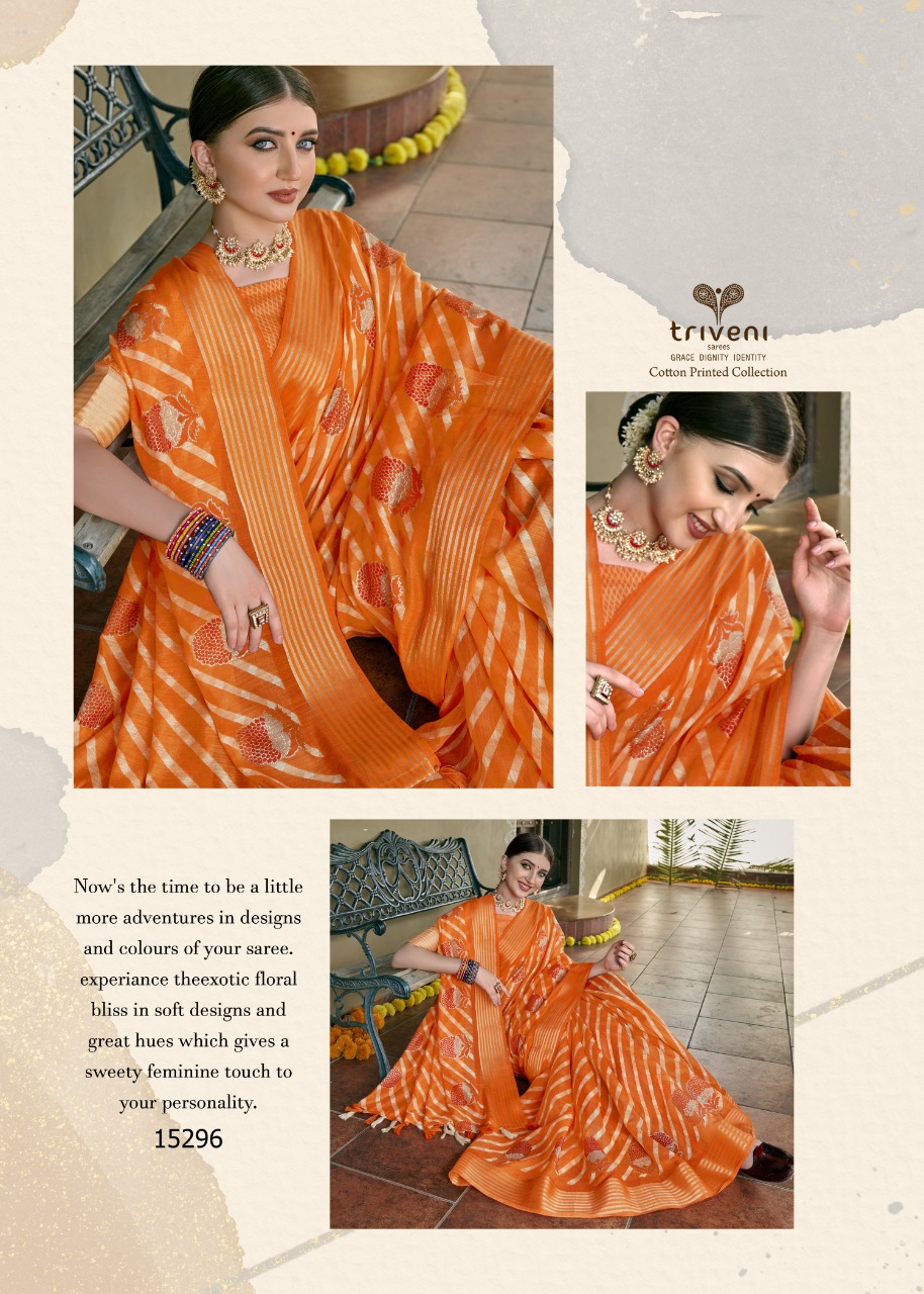 triveni saree aadarshini cotton elegant saree catalog