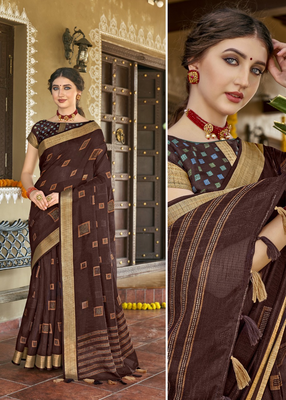 triveni saree himayra cotton exclusive print saree catalog