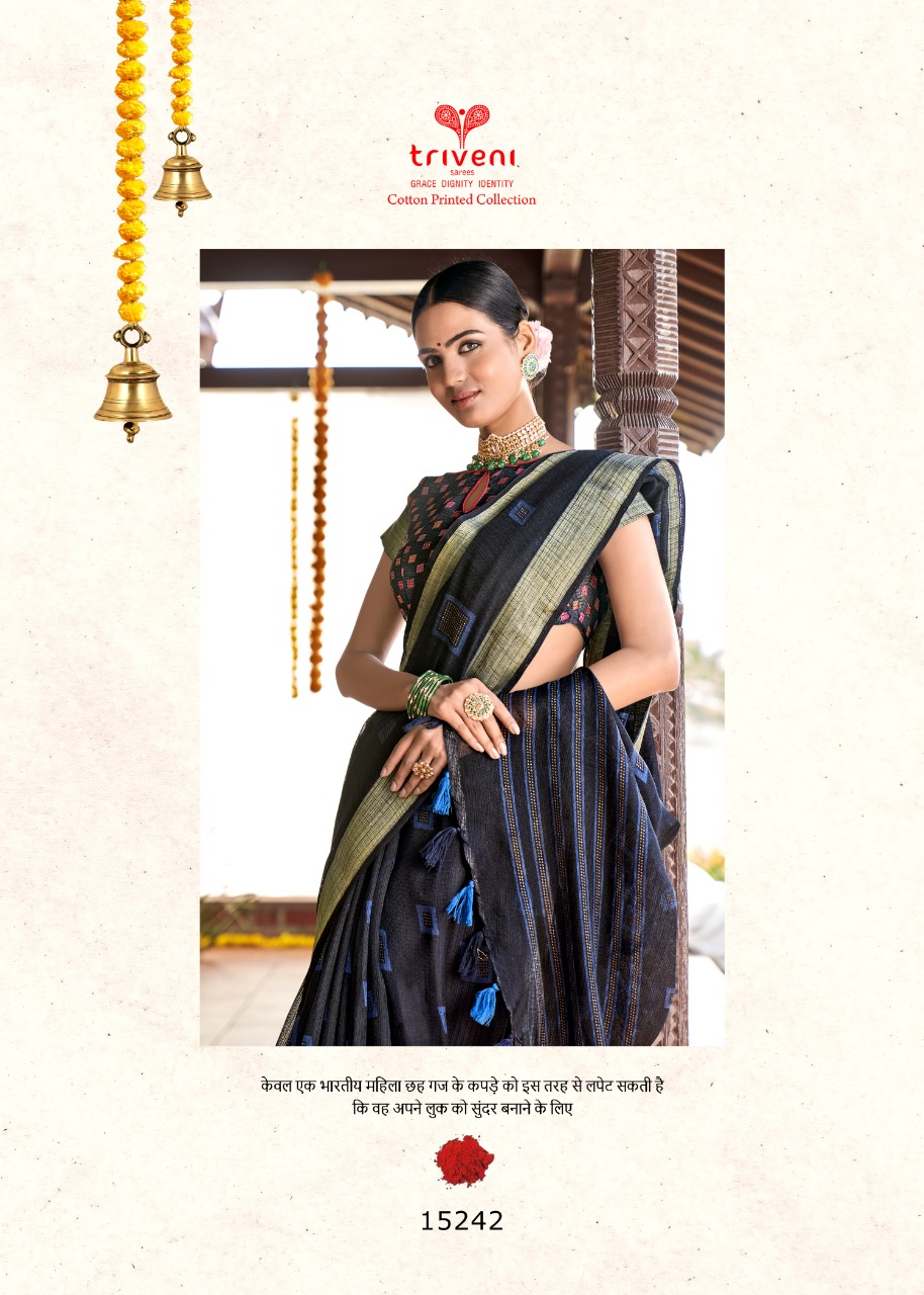 triveni saree himayra cotton exclusive print saree catalog