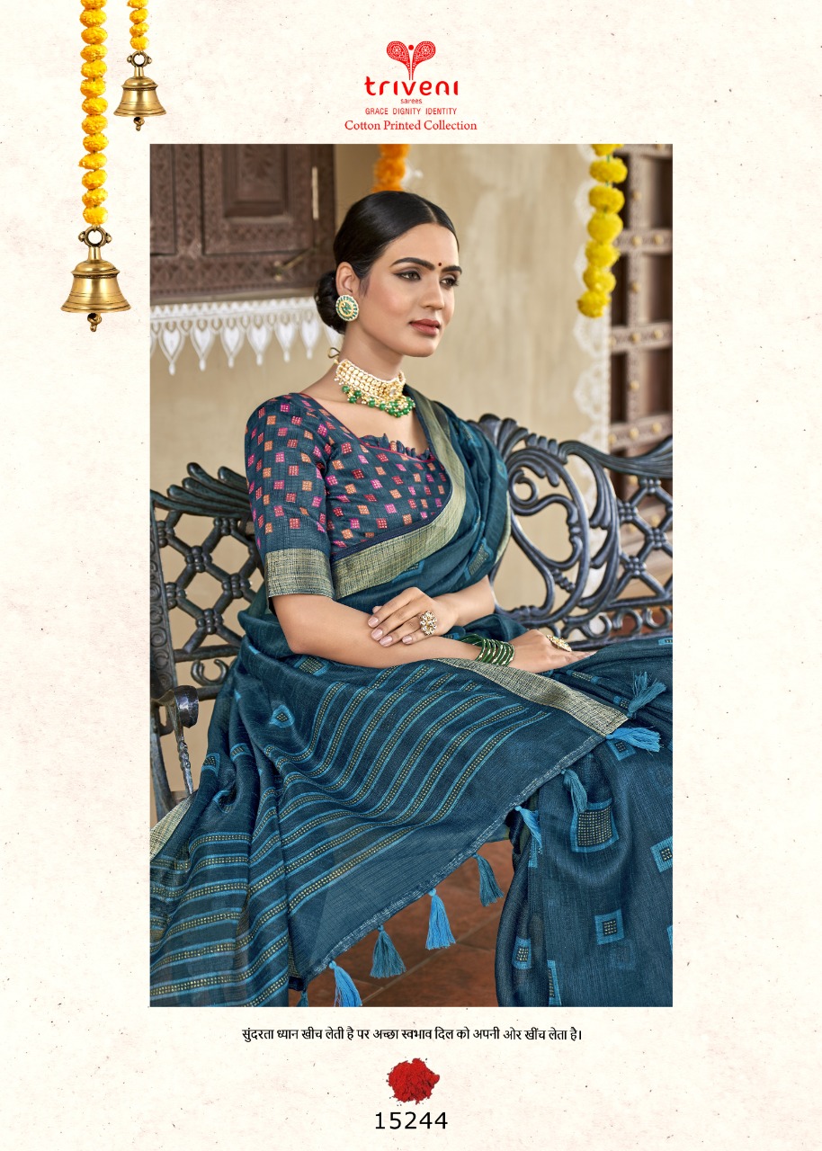 triveni saree himayra cotton exclusive print saree catalog