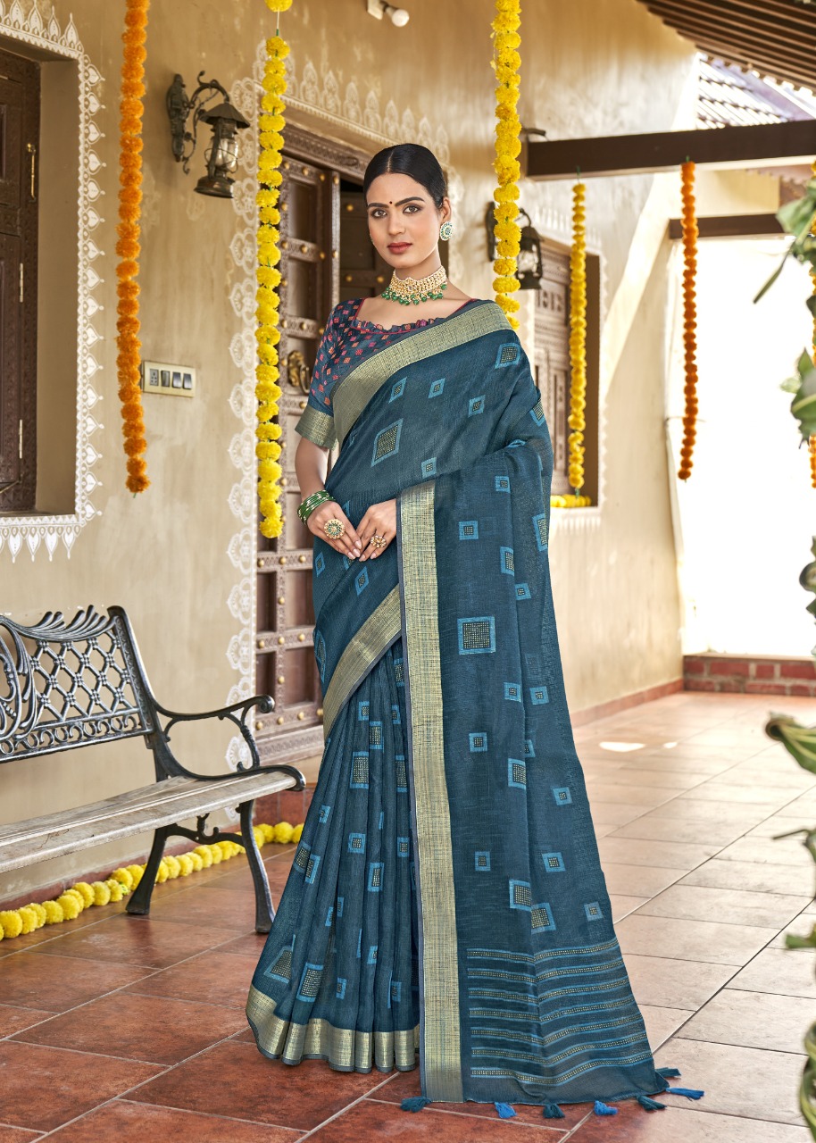 triveni saree himayra cotton exclusive print saree catalog