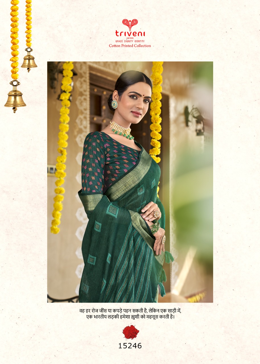 triveni saree himayra cotton exclusive print saree catalog