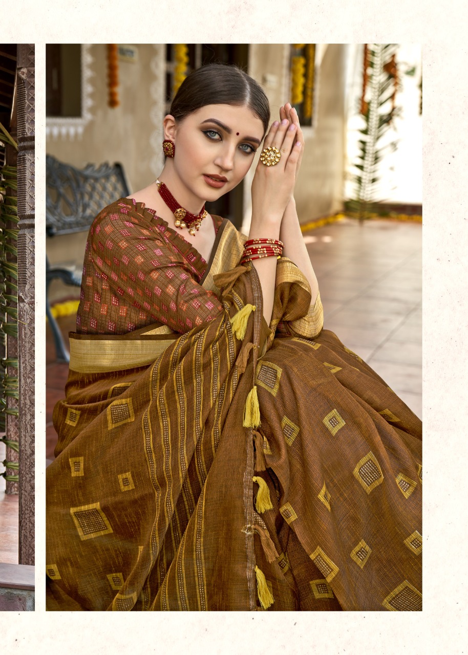 triveni saree himayra cotton exclusive print saree catalog