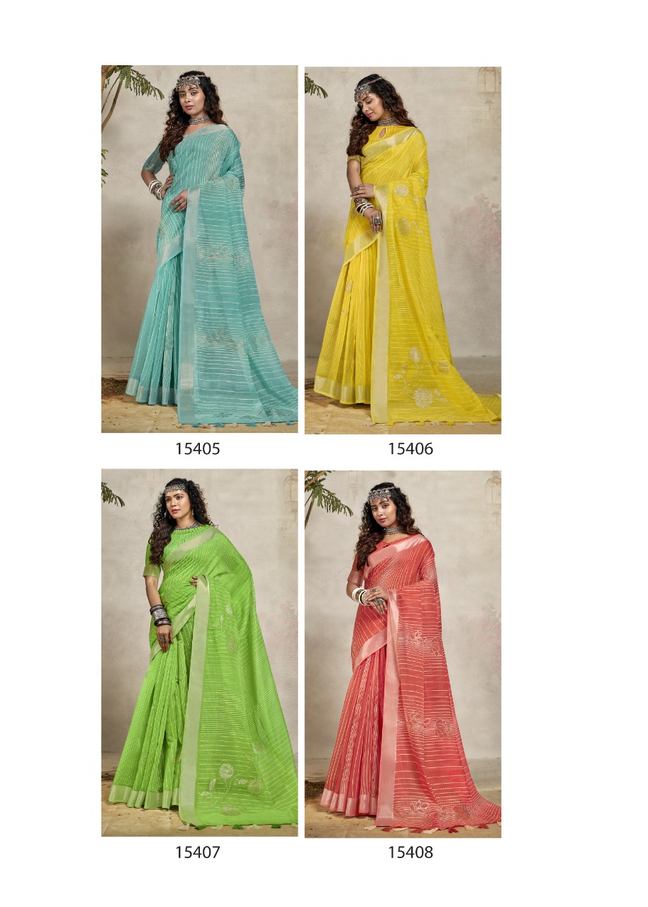 triveni saree mirror cotton elegant print saree catalog