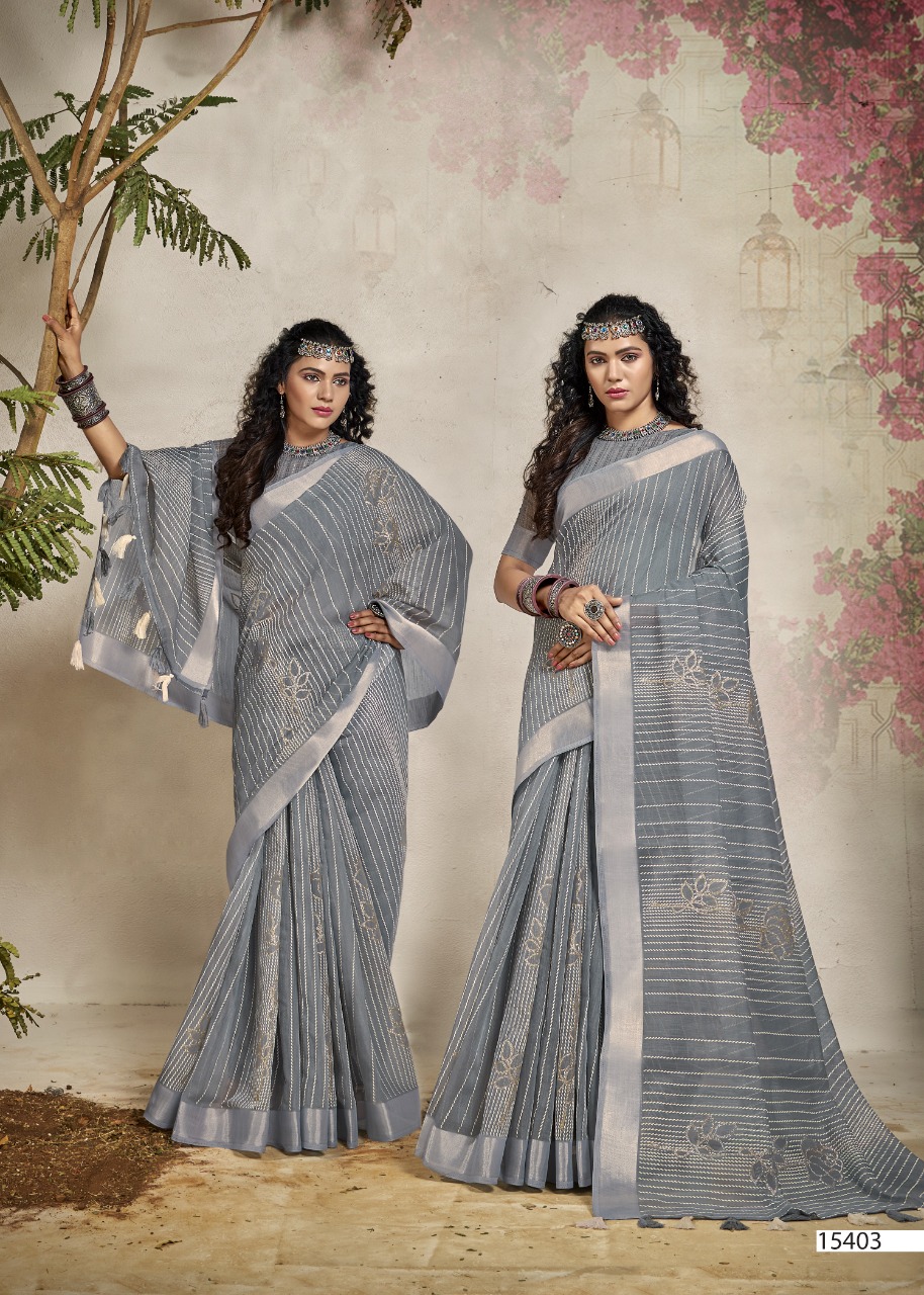 triveni saree mirror cotton elegant print saree catalog