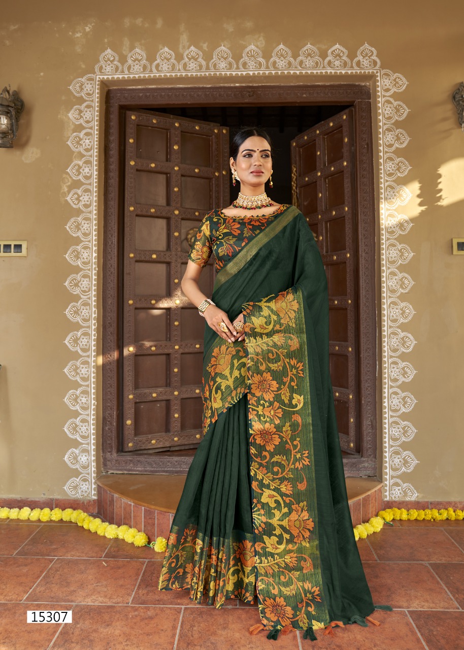 triveni saree sannidhi cotton elegant print saree catalog