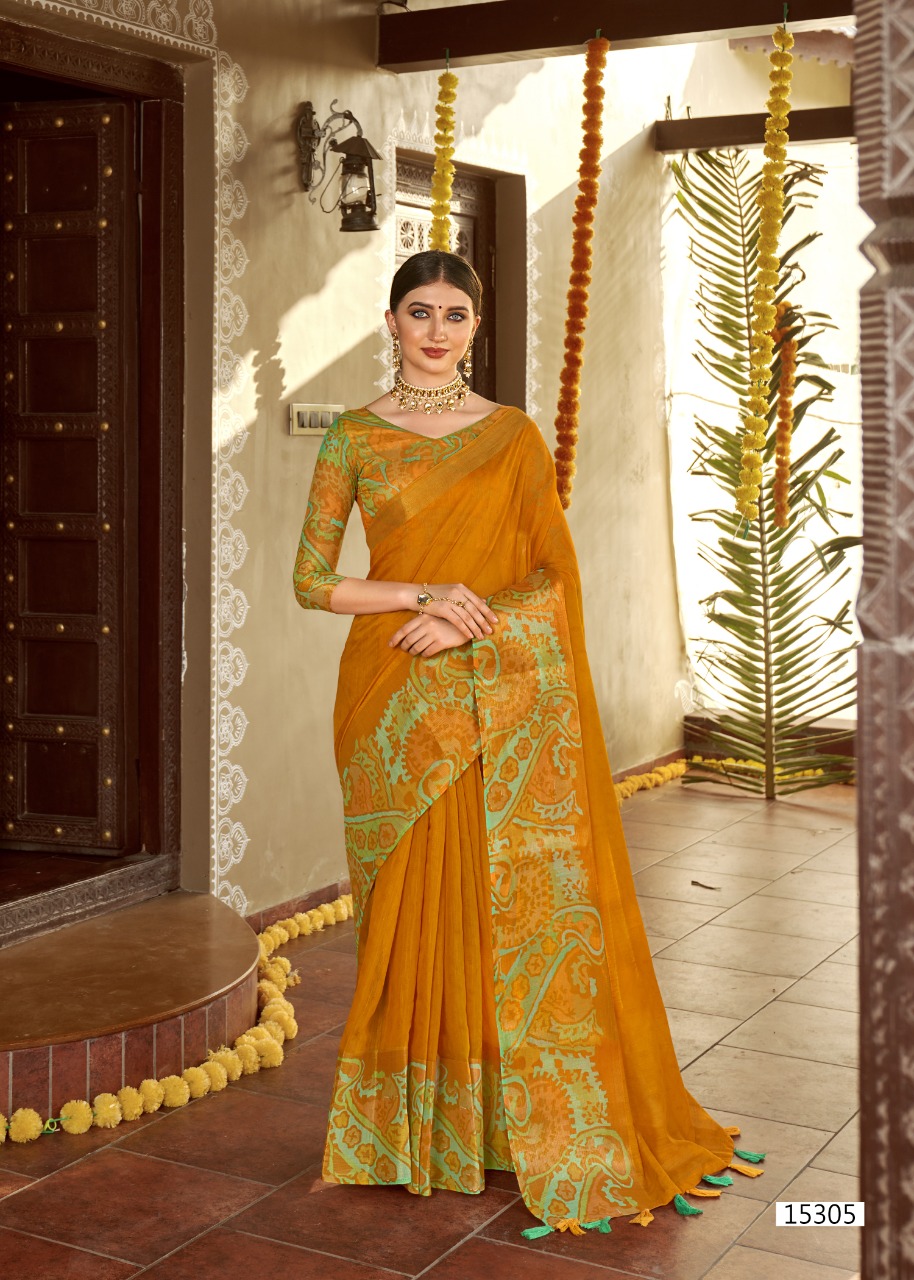 triveni saree sannidhi cotton elegant print saree catalog