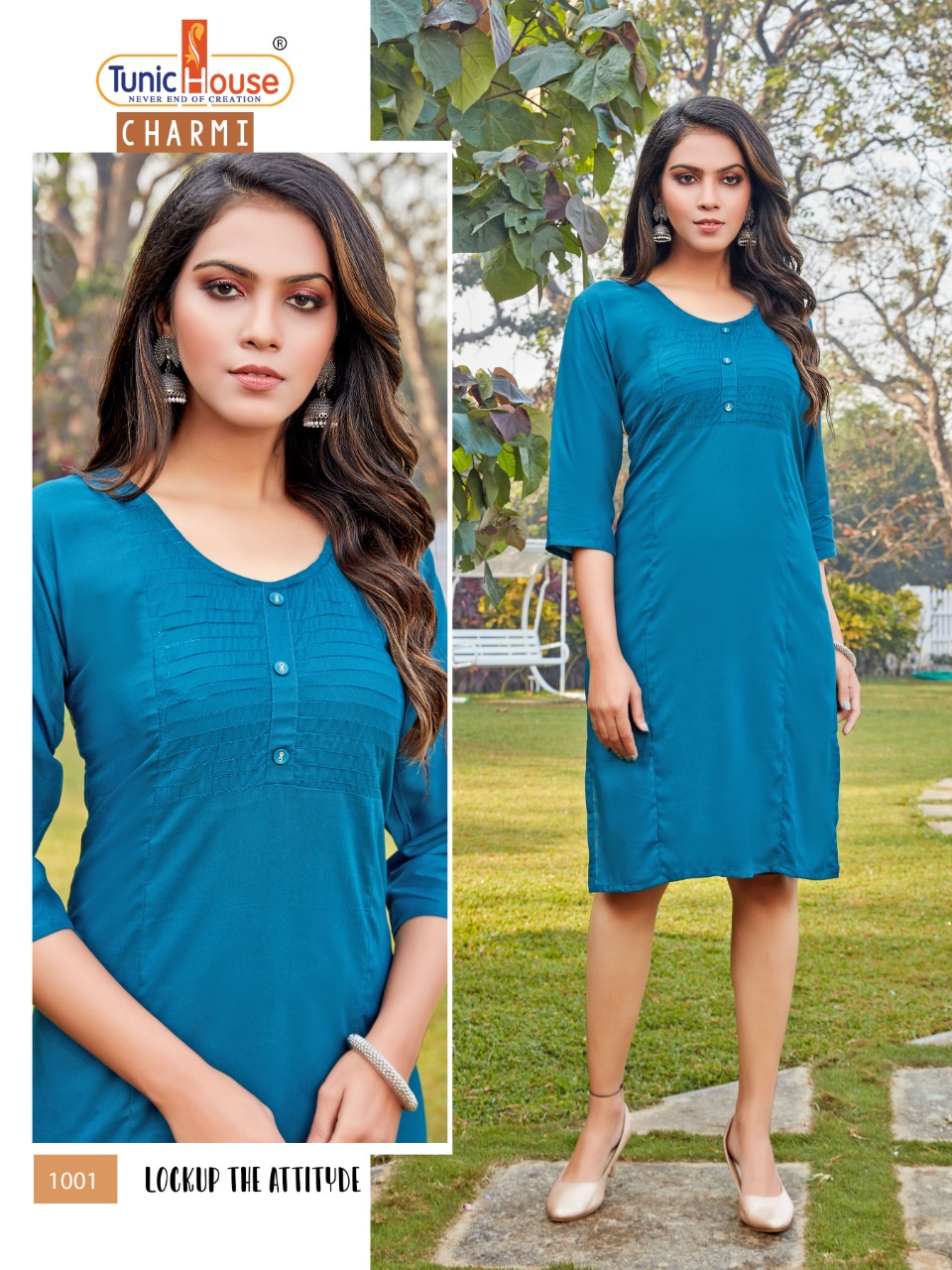 Tunic house charmi rayon graceful look kurti catalog