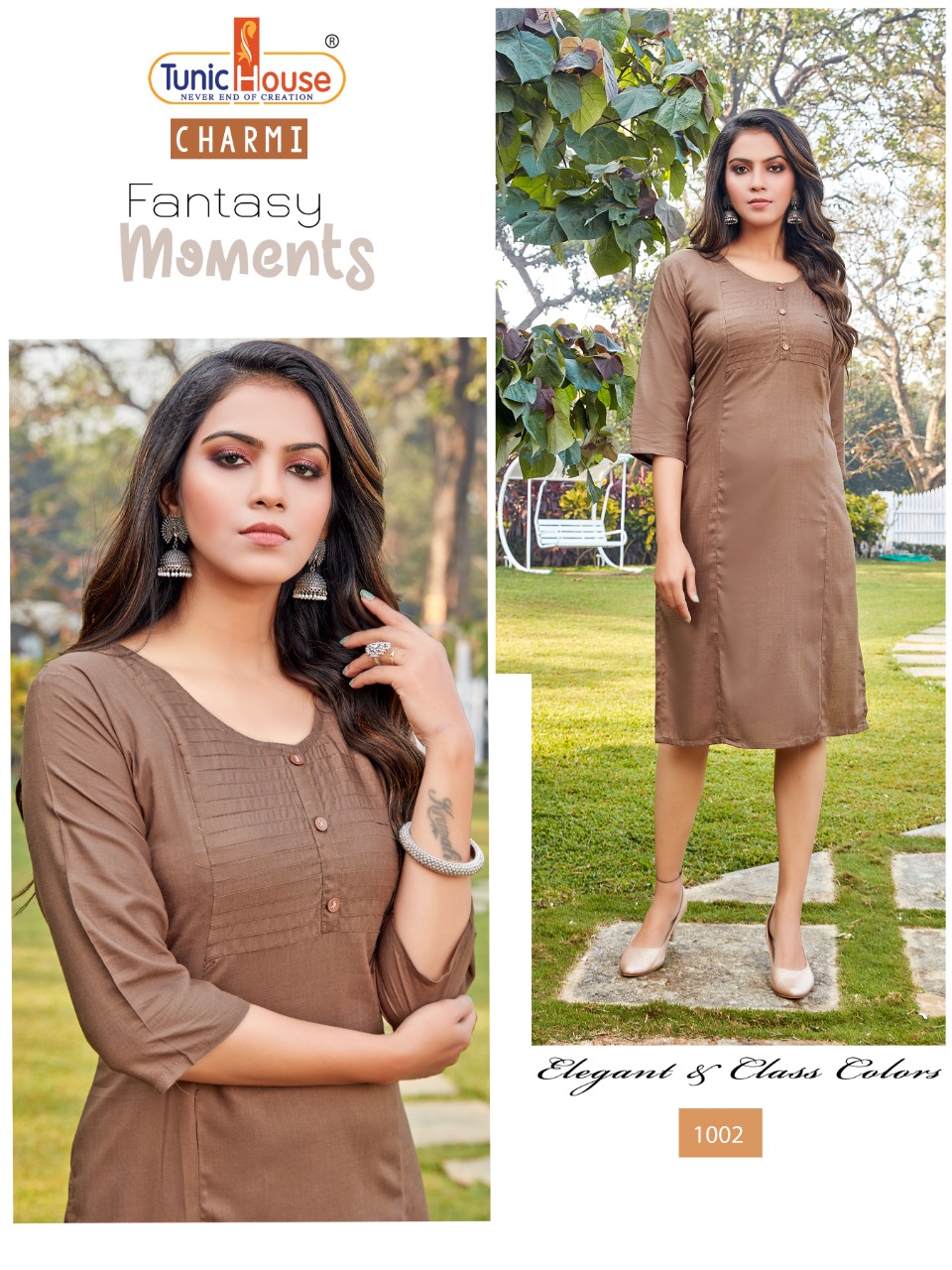 Tunic house charmi rayon graceful look kurti catalog