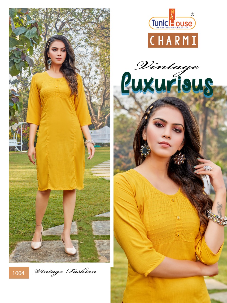 Tunic house charmi rayon graceful look kurti catalog