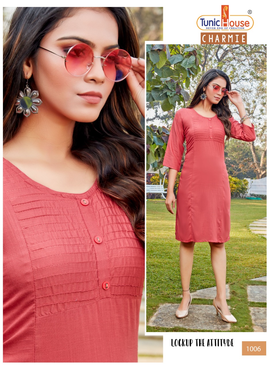 Tunic house charmi rayon graceful look kurti catalog