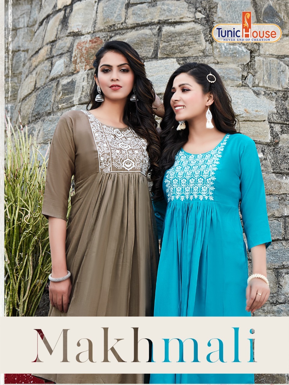 Tunic house mukhmali rayon graceful look kurti catalog OLD