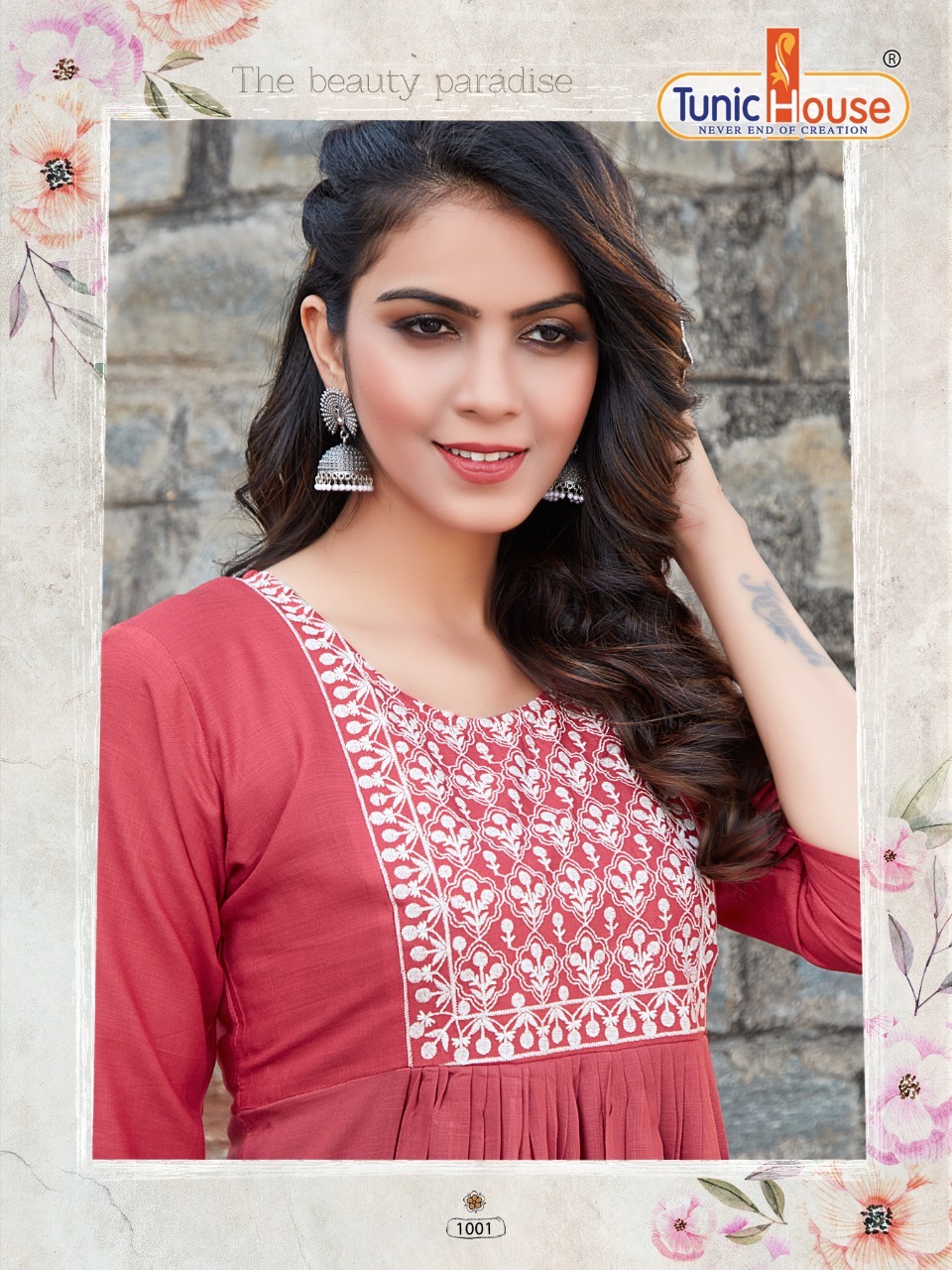 Tunic house mukhmali rayon graceful look kurti catalog OLD