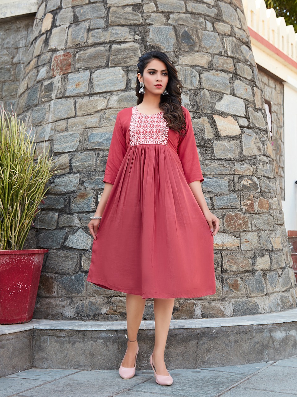 Tunic house mukhmali rayon graceful look kurti catalog OLD