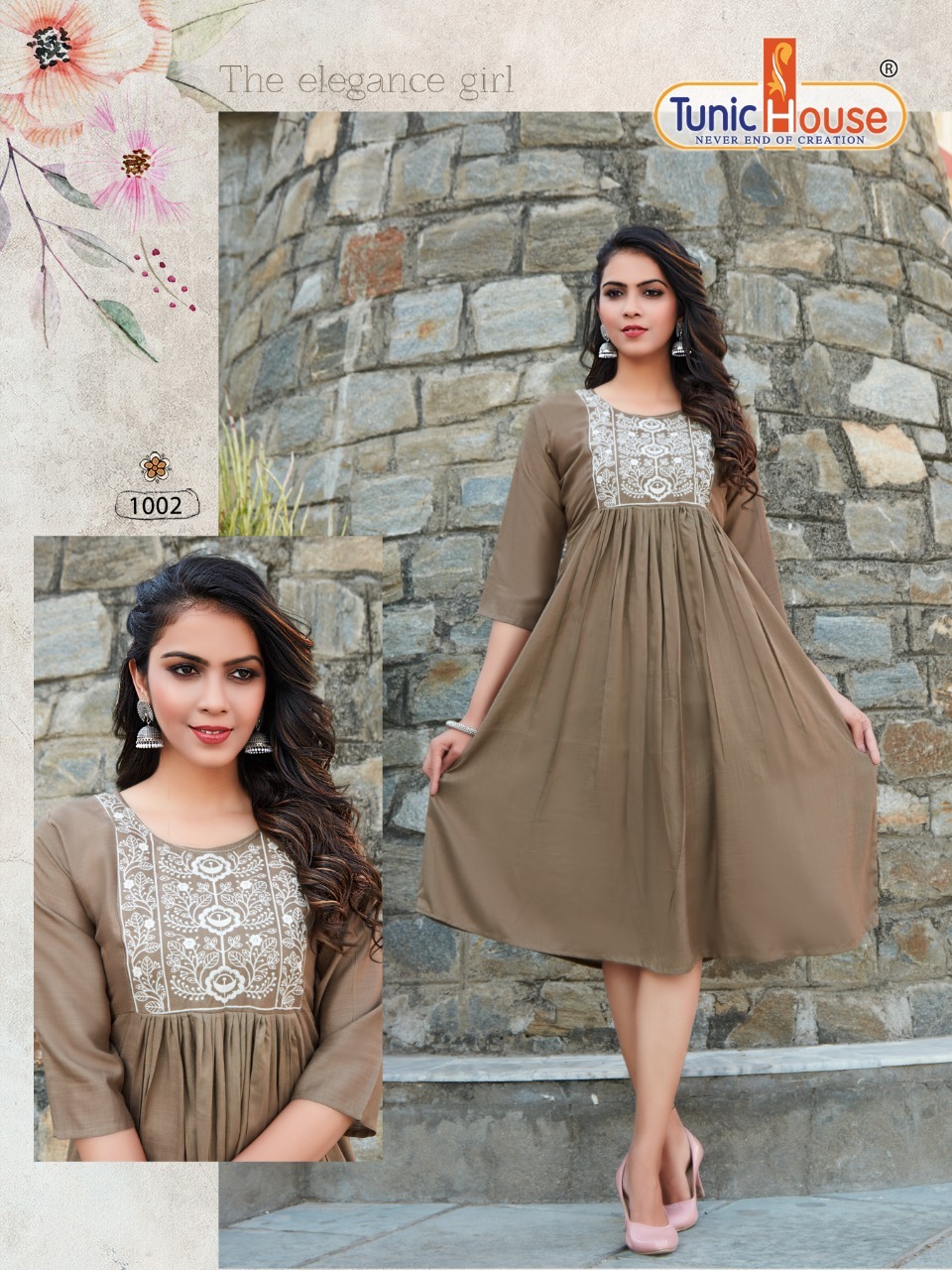 Tunic house mukhmali rayon graceful look kurti catalog OLD