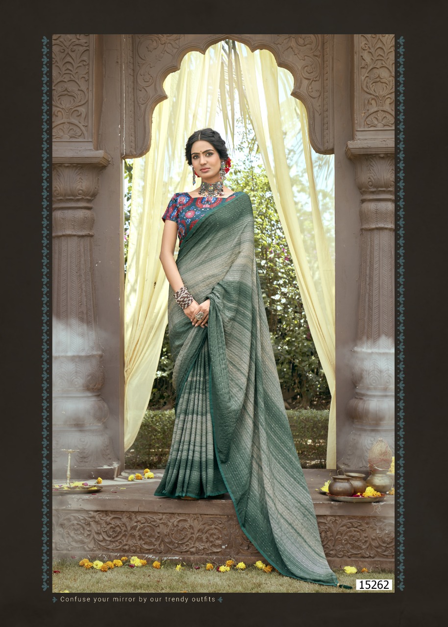 vallabhi print aalia Kasturi Crape attractive look saree catalog