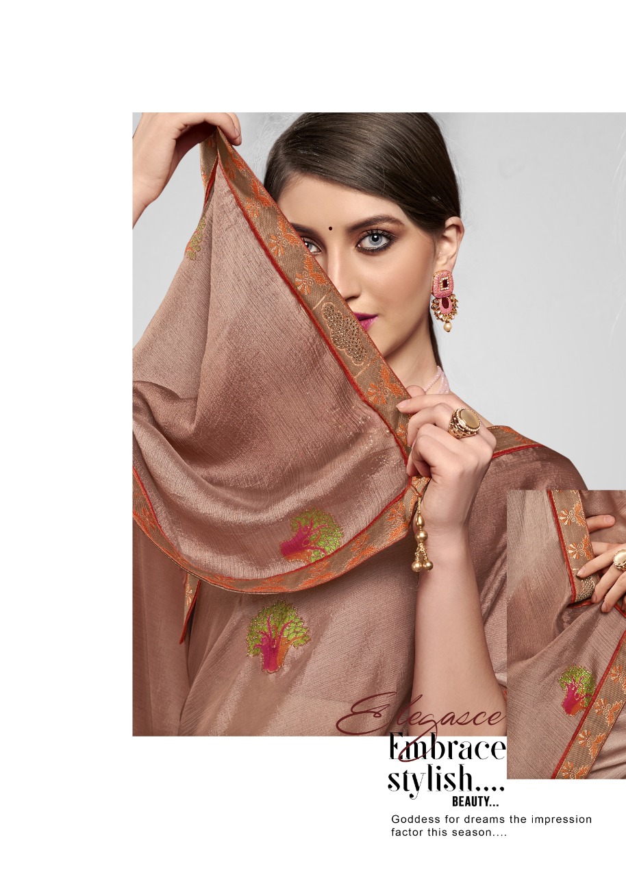 vallabhi print bliss moss chiffon new and modern style saree catalog