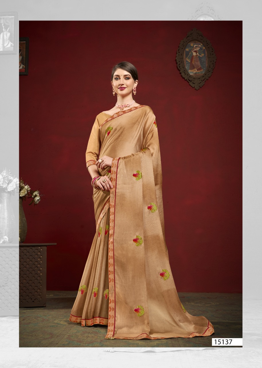 vallabhi print bliss moss chiffon new and modern style saree catalog