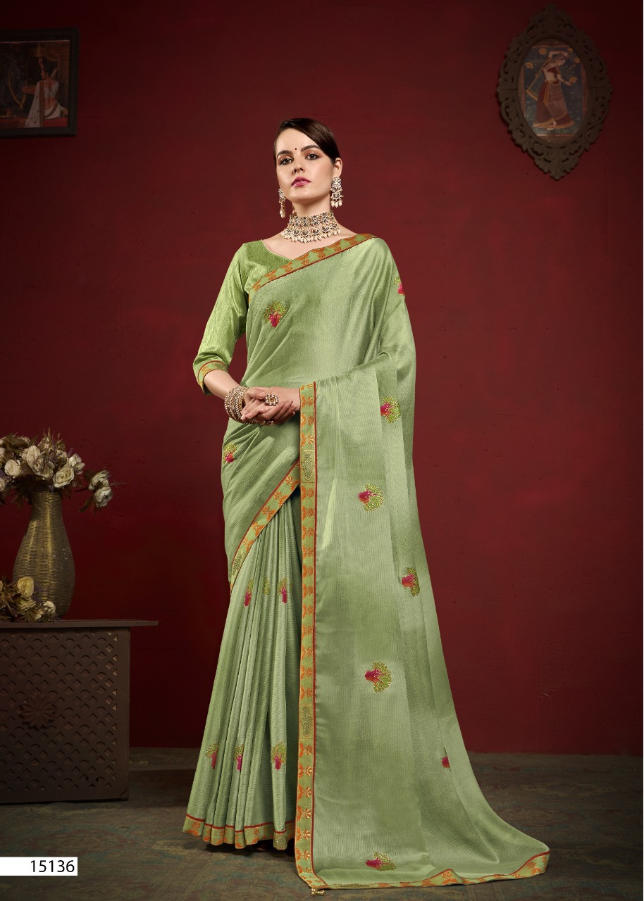 vallabhi print bliss moss chiffon new and modern style saree catalog