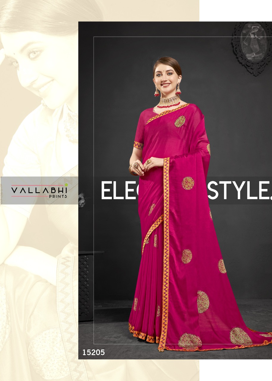 vallabhi print fuljhadi chiffon elegant saree catalog