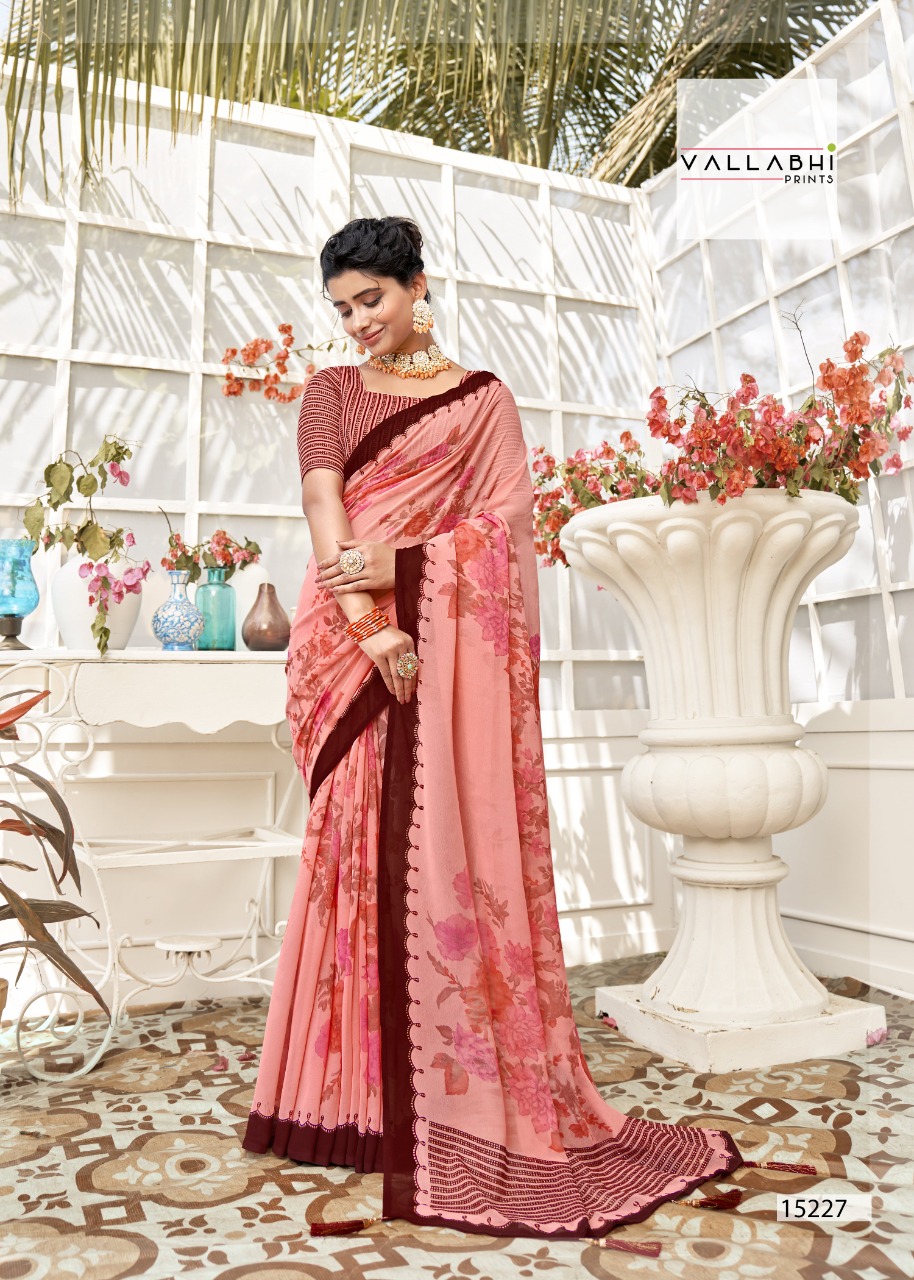 vallabhi print mithilanchal georgette attractive look saree catalog