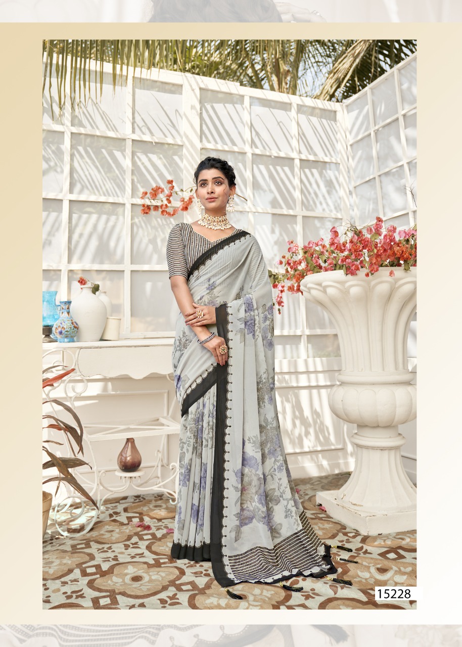 vallabhi print mithilanchal georgette attractive look saree catalog