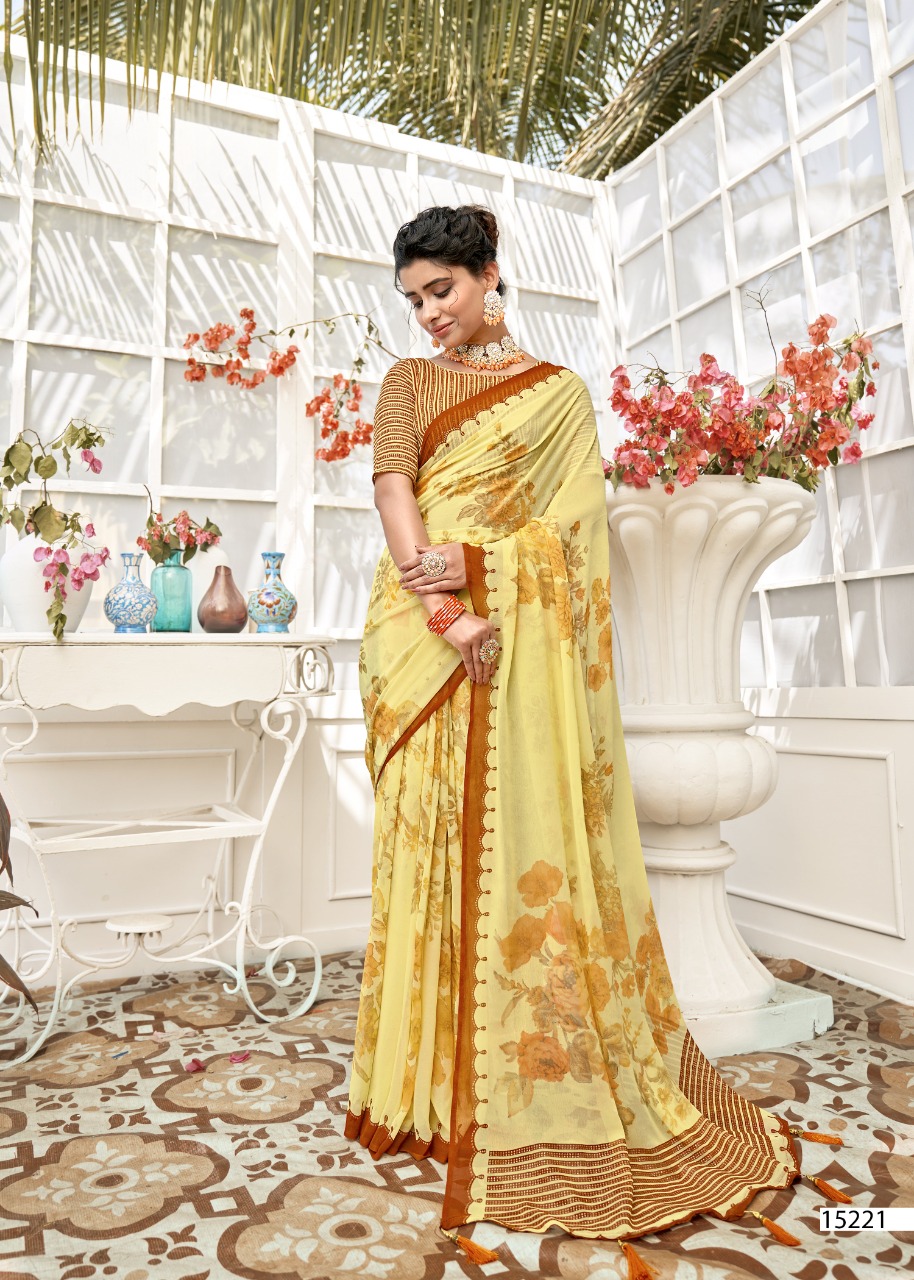 vallabhi print mithilanchal georgette attractive look saree catalog