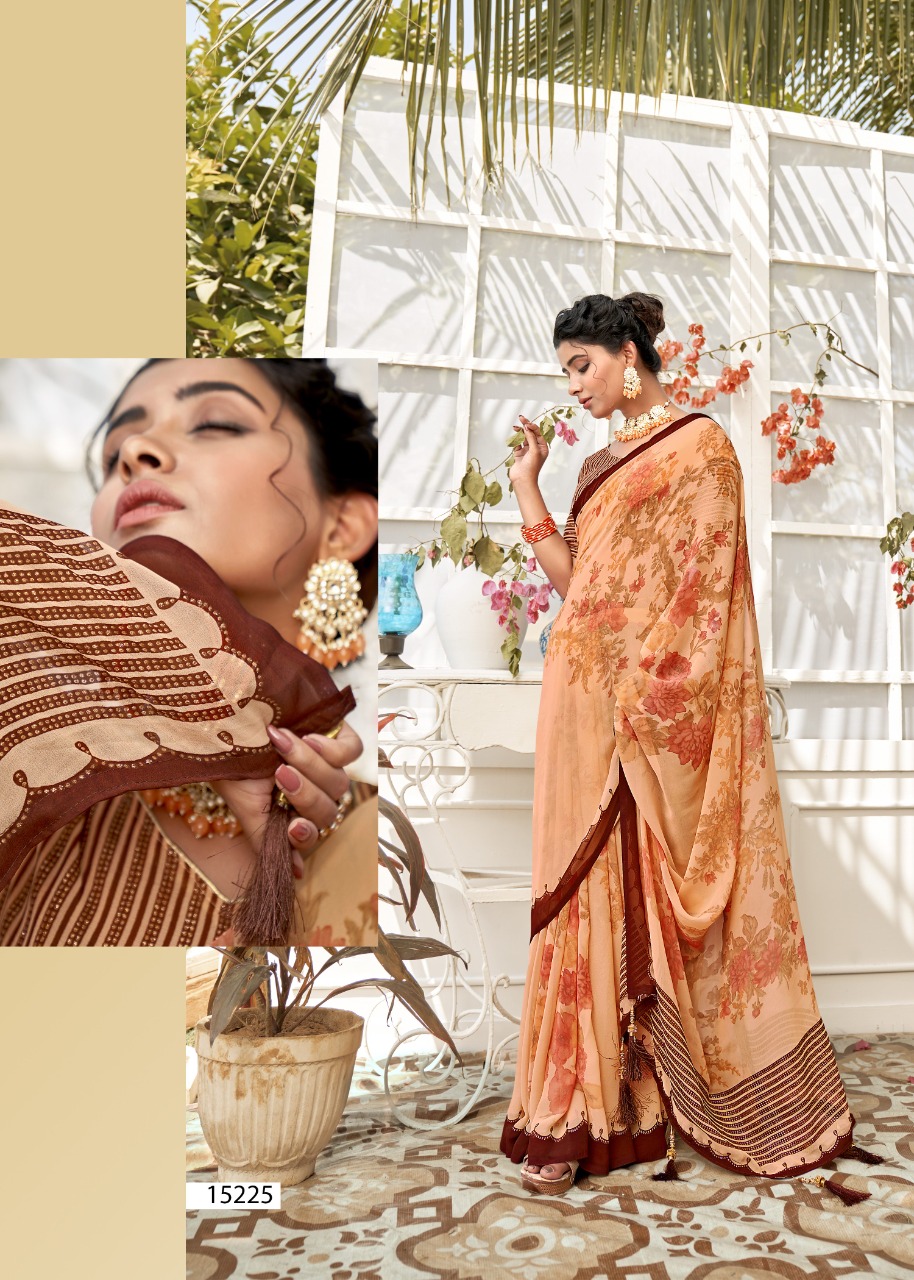 vallabhi print mithilanchal georgette attractive look saree catalog