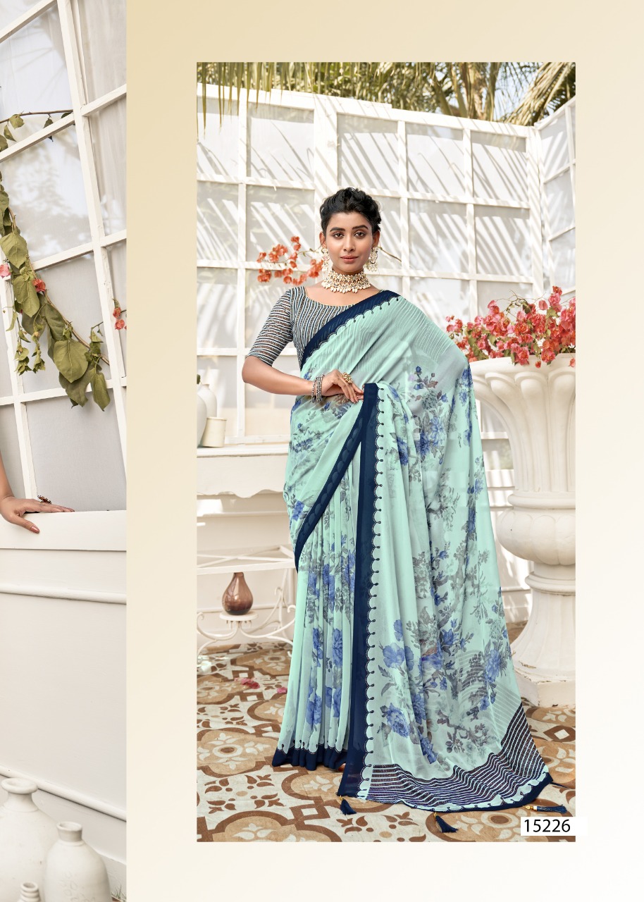 vallabhi print mithilanchal georgette attractive look saree catalog