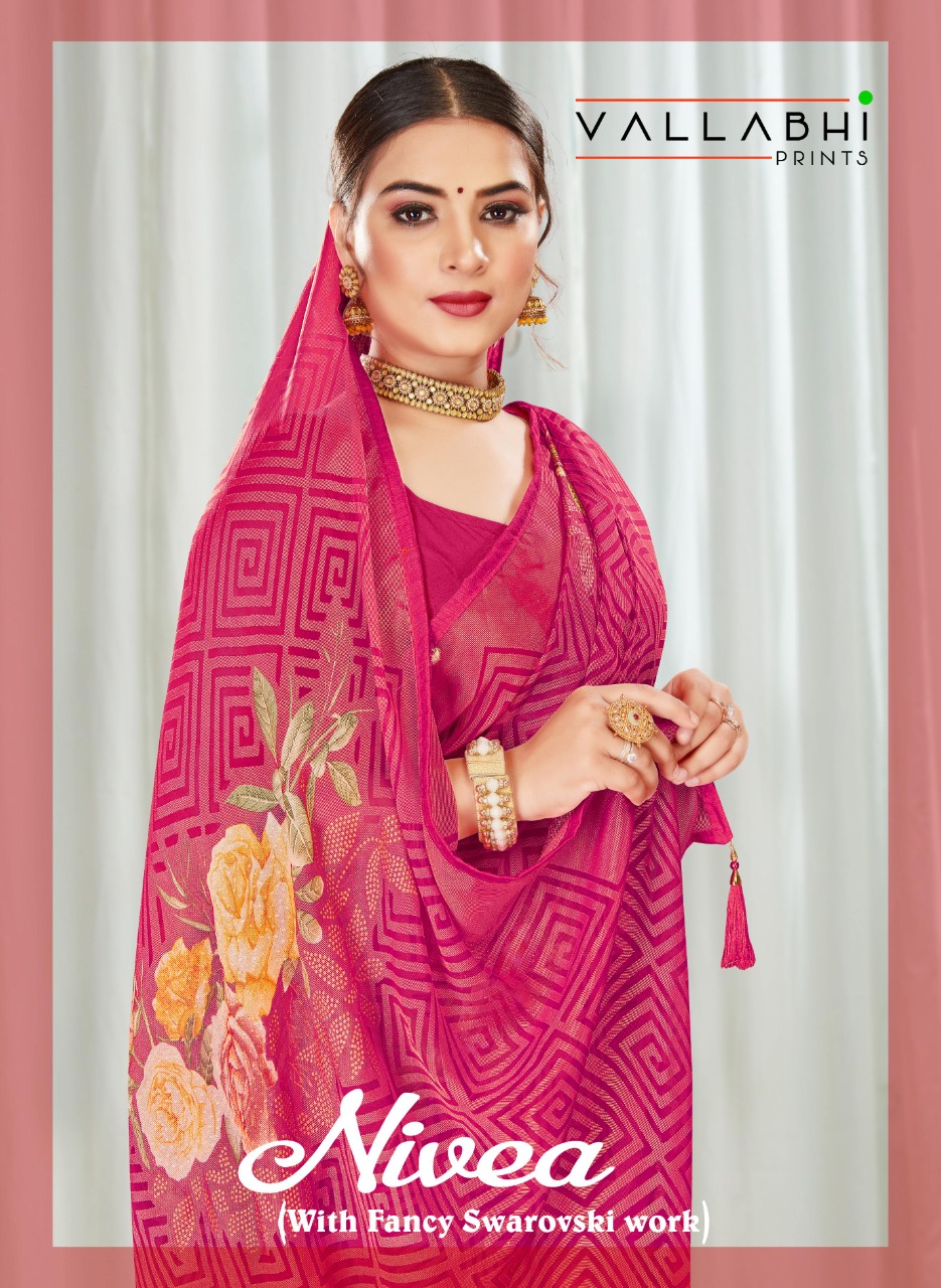 vallabhi print nivea Brasso Print exclusive print saree catalog