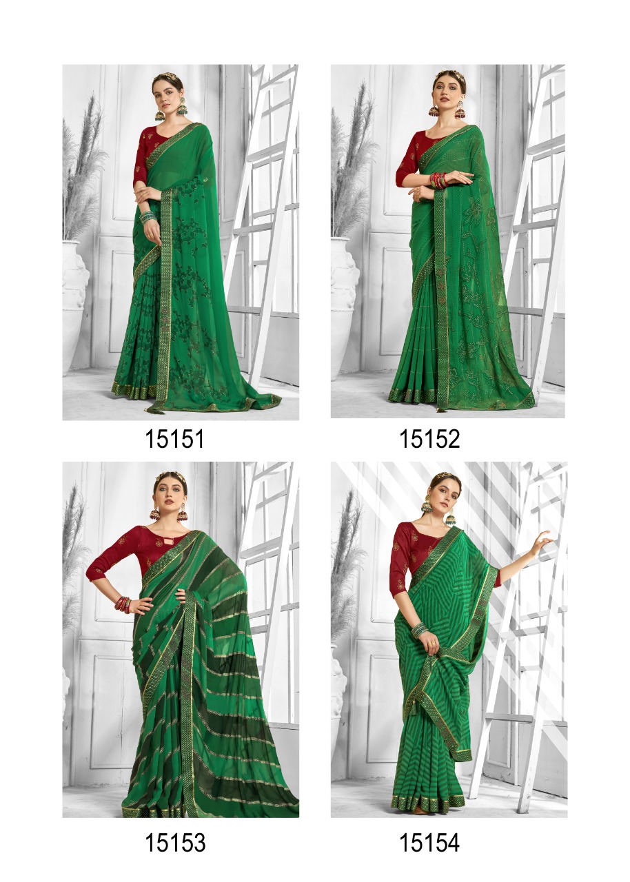 vallabhi print peacock georgette attractive look saree catalog