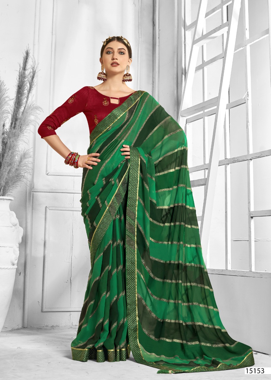 vallabhi print peacock georgette attractive look saree catalog