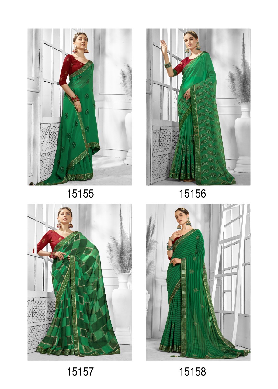 vallabhi print peacock georgette attractive look saree catalog