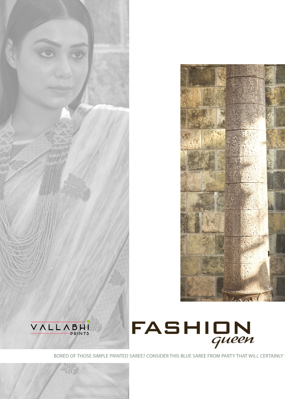 vallabhi print seeza georgette regal look saree catalog