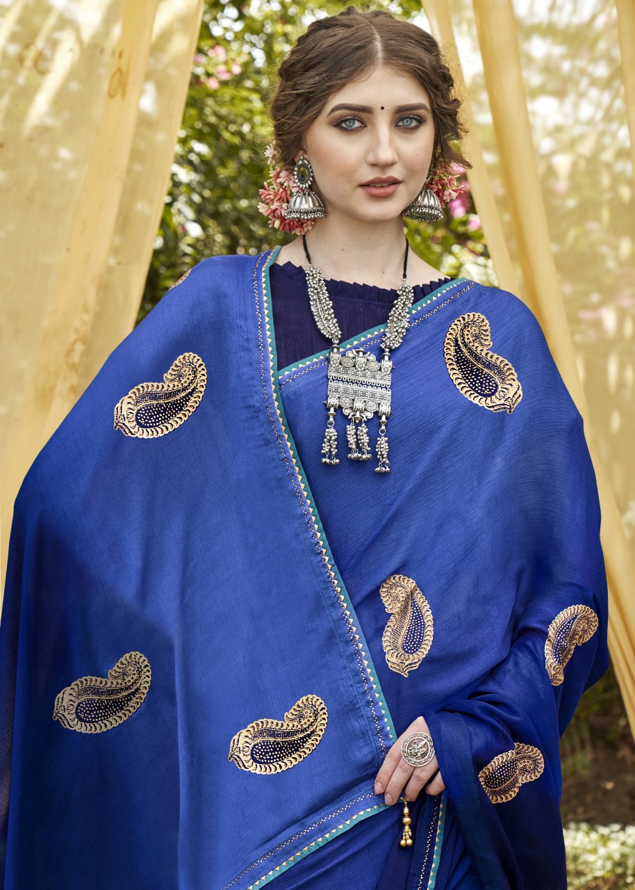 vallabhi print shobhita chiffon attractive look saree catalog