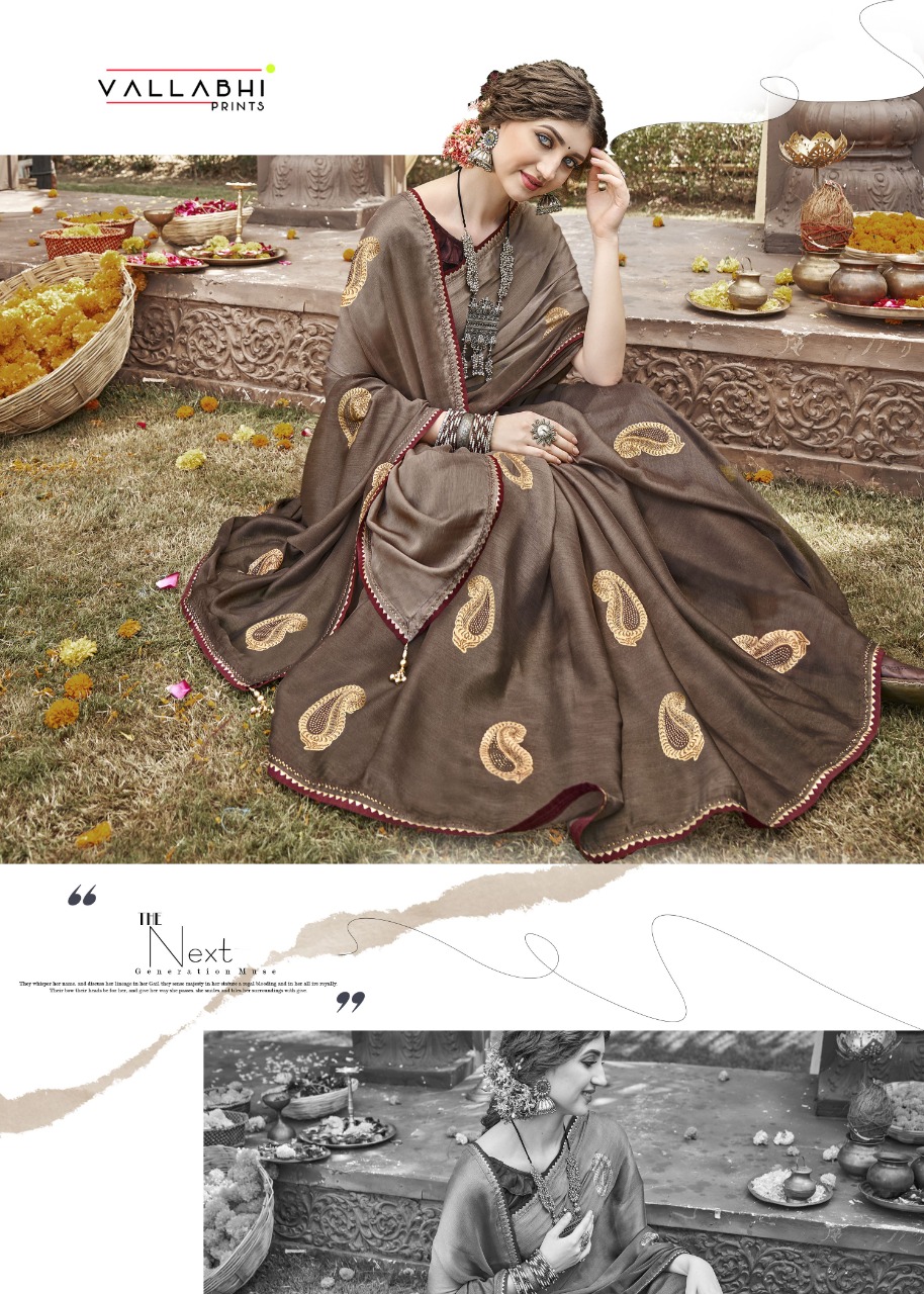 vallabhi print shobhita chiffon attractive look saree catalog