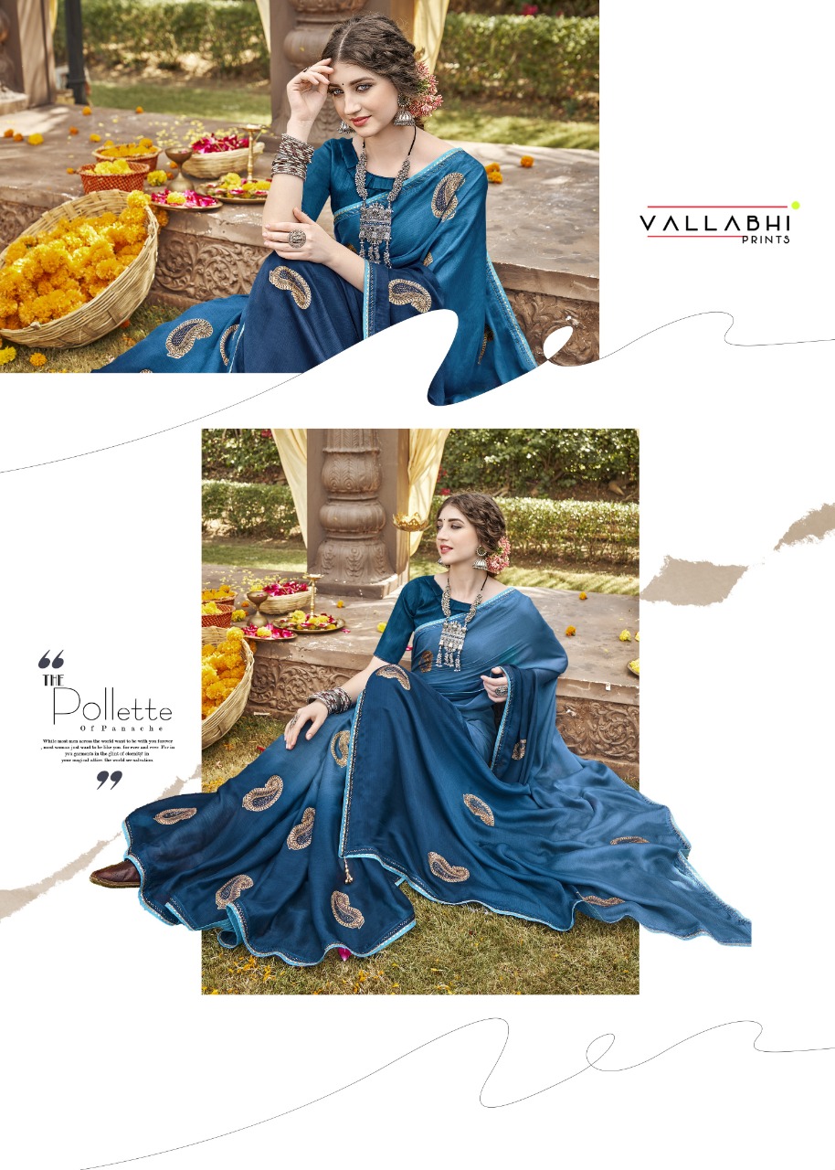 vallabhi print shobhita chiffon attractive look saree catalog