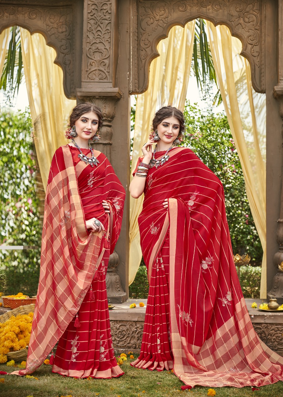 Vallabhi print soulful weightless regal look saree catalog