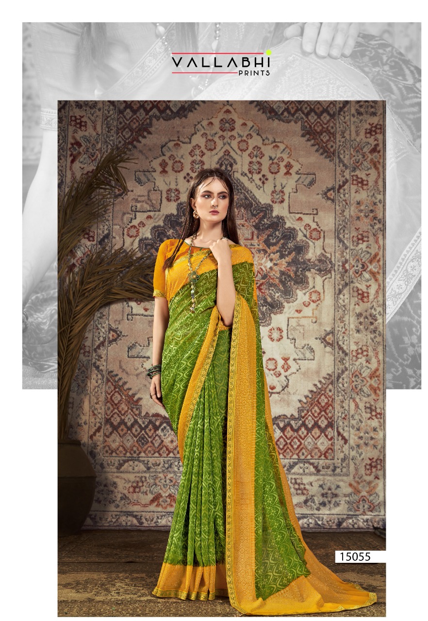 vallabhi print srivalli georgette exclusive print saree catalog