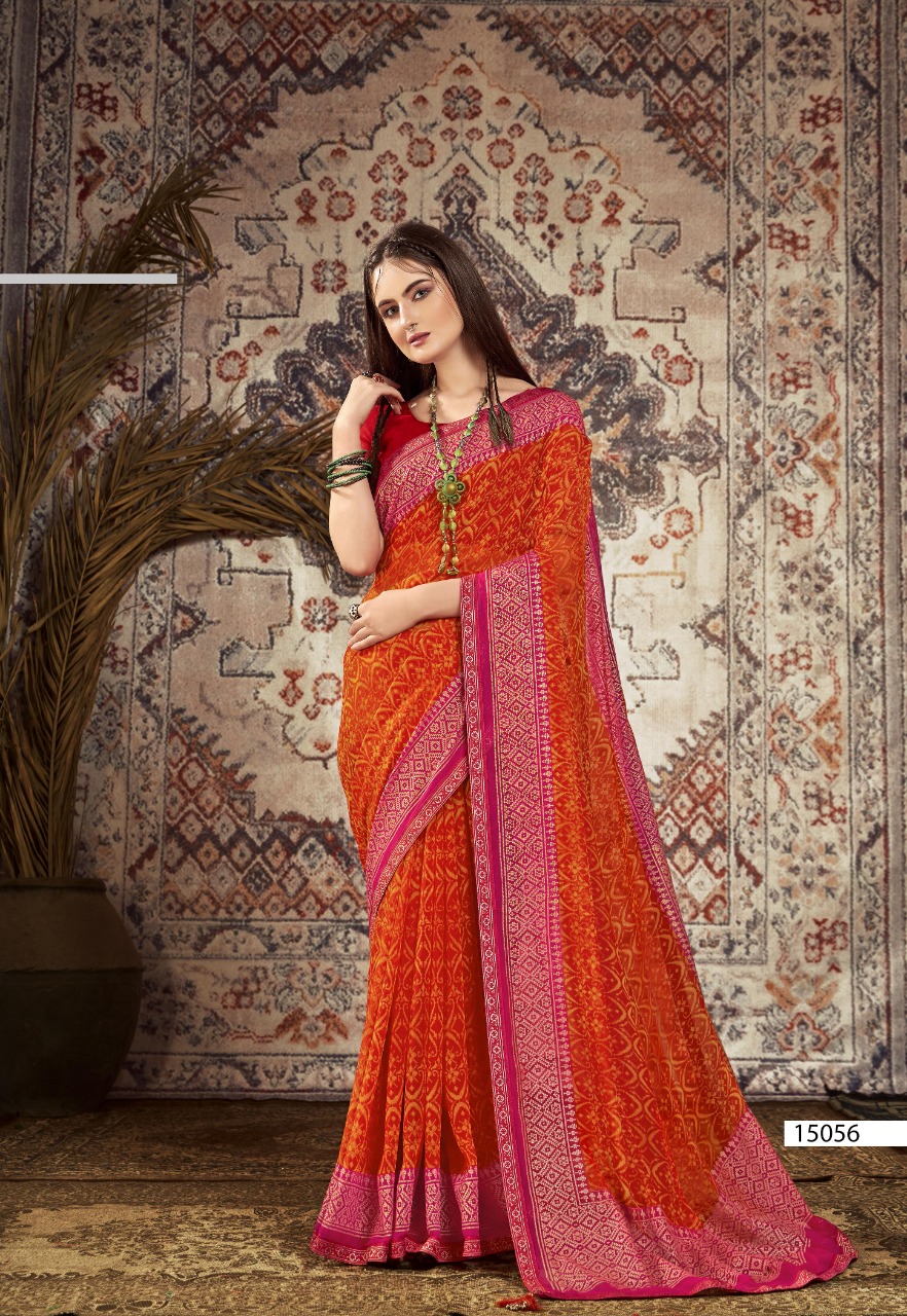 vallabhi print srivalli georgette exclusive print saree catalog